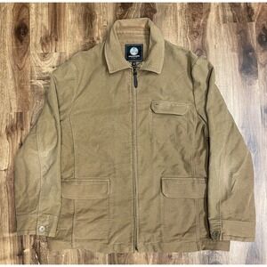 Swanndri New Zealand Men's 100% Cotton Khaki Chore Utility Field Jacket Size XXL